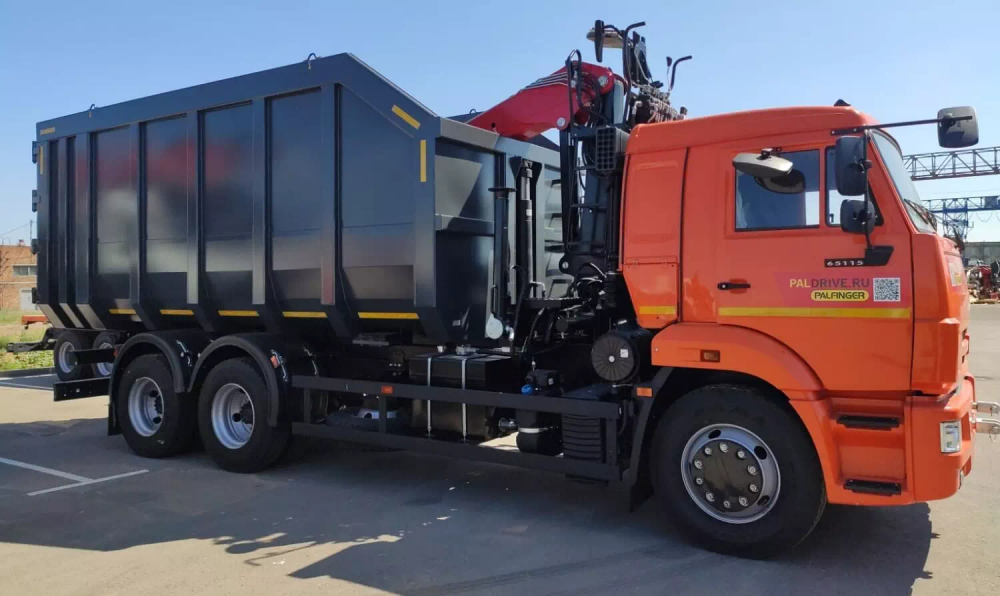 Ломовоз (металловоз) КАМАЗ 65115-23094-48 с манипулятором ВМ10-74М